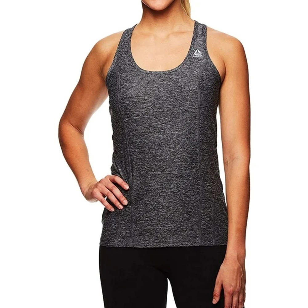 Reebok Space Dye* Print Racerback Tank Top Black Size L